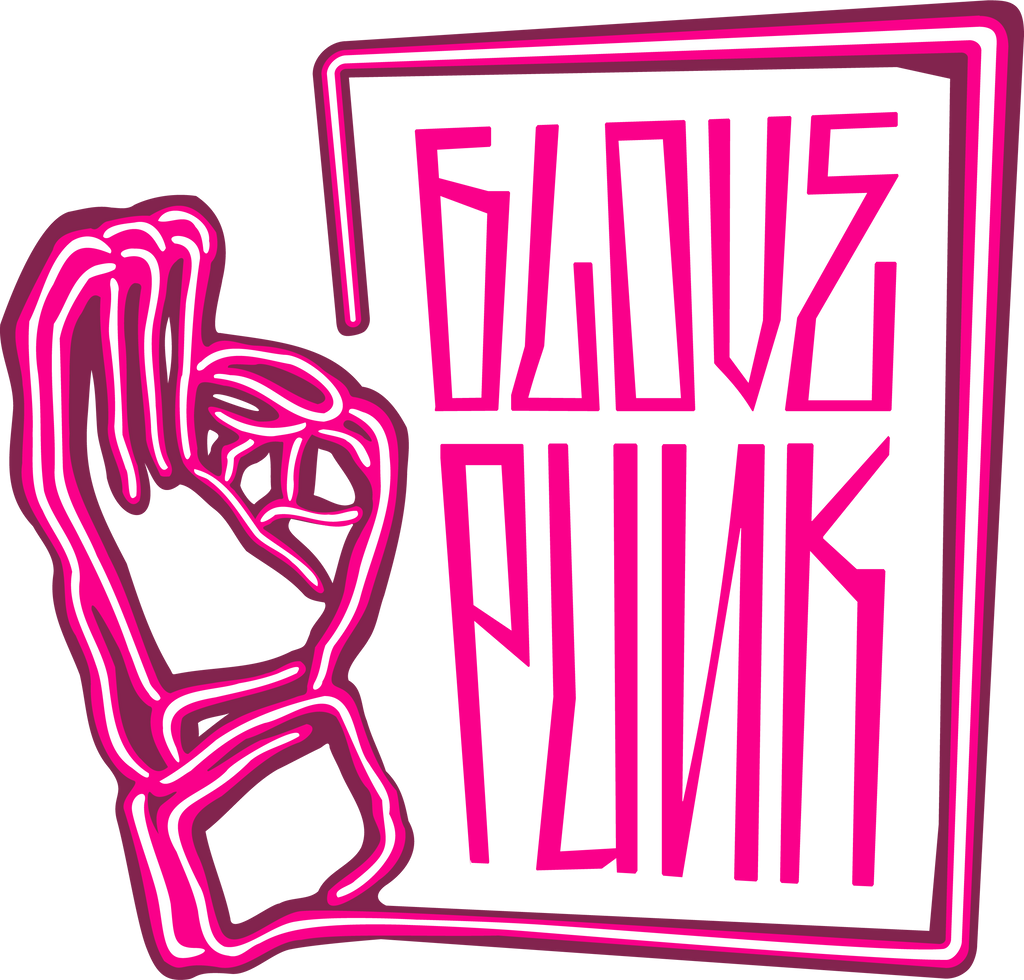 Glove Punk Guantes de portero Mujer Logotipo Rosa Sobre Blanco 