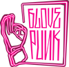 Glove Punk Guanti da portiere donna logo rosa su bianco 